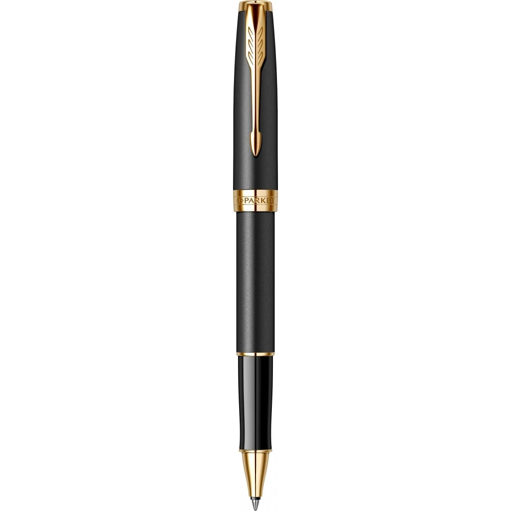 Подарочный набор: Ручка-роллер Parker Sonnet Core T528, Matte Black GT +  Ежедневник Premium, Black GS